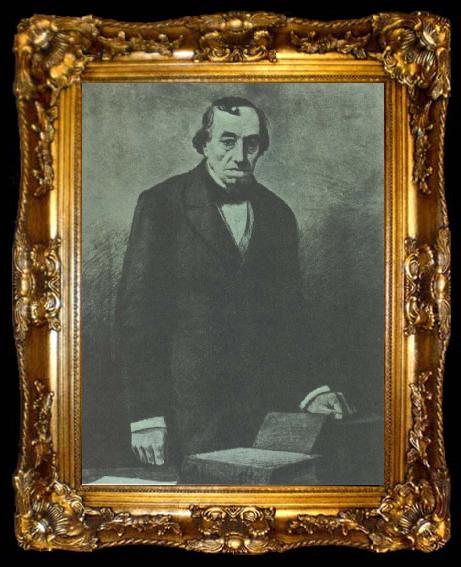 framed  unknow artist benjamin disraeli, ta009-2